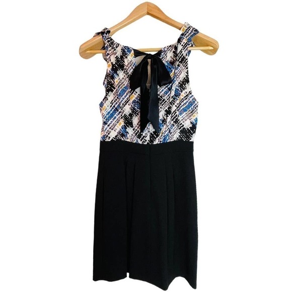 BCBG MAXAZRIA Blue Black Gem Accent Sleeveless Party Dress Women’s Size 0 - Picture 5 of 11